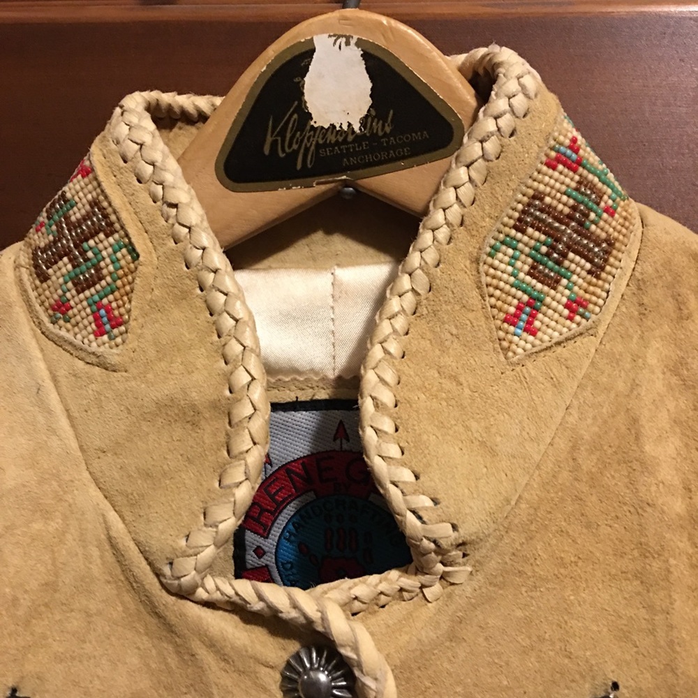 ⭐️SOLD⭐️NWOT Renegade by Ren Ellis Suede Leather Fringe Jacket Size 10 - Picture 3 of 8